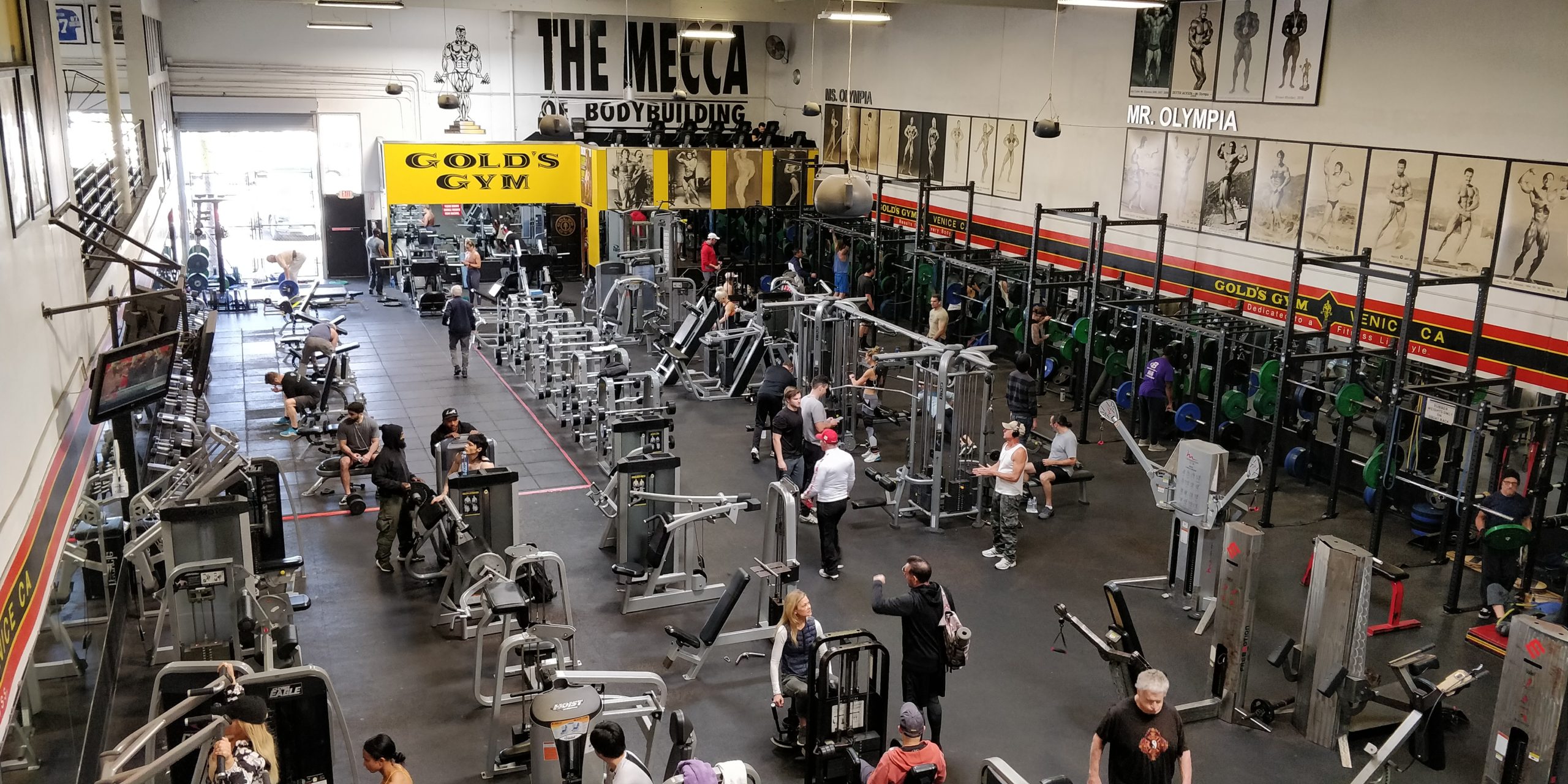 One of the main rooms at Gold's Gym in Venice