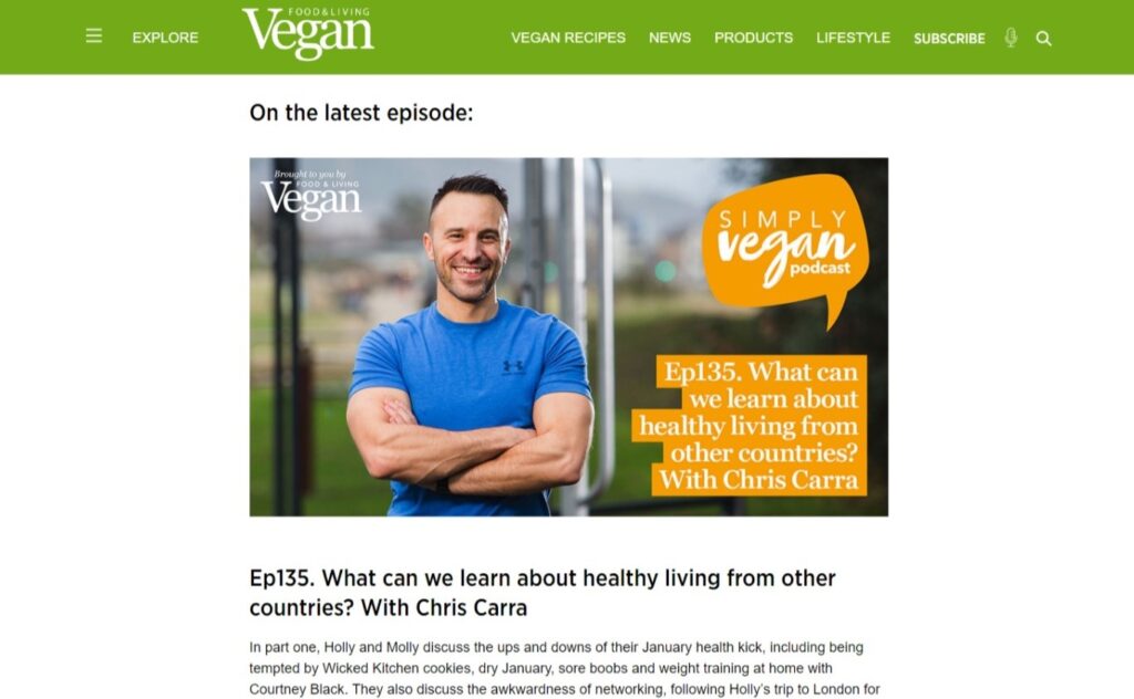 Chris on the Simply Vegan podcast
